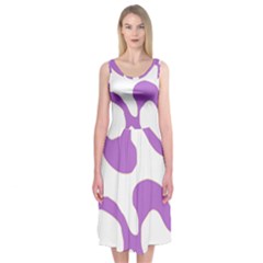 Abstract Pattern Purple Swirl T- Shirt Abstract Pattern Purple Swirl T- Shirt Midi Sleeveless Dress by maxcute