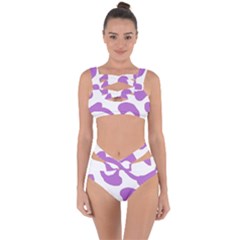 Abstract Pattern Purple Swirl T- Shirt Abstract Pattern Purple Swirl T- Shirt Bandaged Up Bikini Set  by maxcute