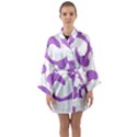 Abstract Pattern Purple Swirl T- Shirt Abstract Pattern Purple Swirl T- Shirt Long Sleeve Satin Kimono View1