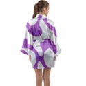 Abstract Pattern Purple Swirl T- Shirt Abstract Pattern Purple Swirl T- Shirt Long Sleeve Satin Kimono View2