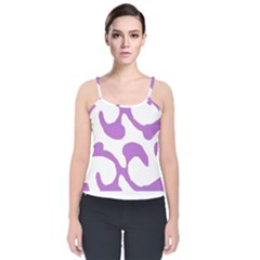 Abstract Pattern Purple Swirl T- Shirt Abstract Pattern Purple Swirl T- Shirt Velvet Spaghetti Strap Top by maxcute