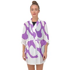 Abstract Pattern Purple Swirl T- Shirt Abstract Pattern Purple Swirl T- Shirt Half Sleeve Chiffon Kimono by maxcute