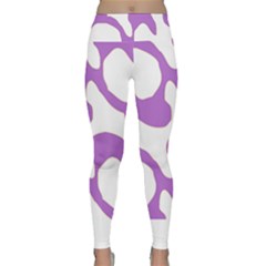 Abstract Pattern Purple Swirl T- Shirt Abstract Pattern Purple Swirl T- Shirt Lightweight Velour Classic Yoga Leggings