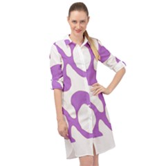 Abstract Pattern Purple Swirl T- Shirt Abstract Pattern Purple Swirl T- Shirt Long Sleeve Mini Shirt Dress by maxcute