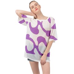 Abstract Pattern Purple Swirl T- Shirt Abstract Pattern Purple Swirl T- Shirt Oversized Chiffon Top by maxcute