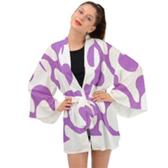 Abstract Pattern Purple Swirl T- Shirt Abstract Pattern Purple Swirl T- Shirt Long Sleeve Kimono by maxcute