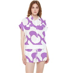 Abstract Pattern Purple Swirl T- Shirt Abstract Pattern Purple Swirl T- Shirt Chiffon Lounge Set by maxcute