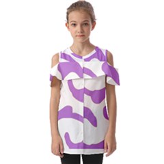 Abstract Pattern Purple Swirl T- Shirt Abstract Pattern Purple Swirl T- Shirt Fold Over Open Sleeve Top by maxcute