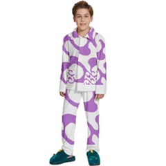 Abstract Pattern Purple Swirl T- Shirt Abstract Pattern Purple Swirl T- Shirt Kids  Long Sleeve Velvet Pajamas Set by maxcute