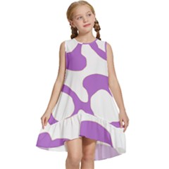 Abstract Pattern Purple Swirl T- Shirt Abstract Pattern Purple Swirl T- Shirt Kids  Frill Swing Dress by maxcute