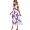 Abstract Pattern Purple Swirl T- Shirt Abstract Pattern Purple Swirl T- Shirt V-Neck Sleeveless Loose Fit Overalls View2