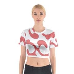 Abstract Pattern Red Swirl T- Shirt Abstract Pattern Red Swirl T- Shirt Cotton Crop Top by maxcute