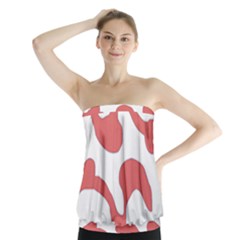 Abstract Pattern Red Swirl T- Shirt Abstract Pattern Red Swirl T- Shirt Strapless Top by maxcute