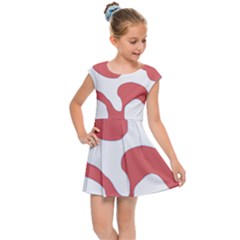 Abstract Pattern Red Swirl T- Shirt Abstract Pattern Red Swirl T- Shirt Kids  Cap Sleeve Dress by maxcute