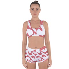 Abstract Pattern Red Swirl T- Shirt Abstract Pattern Red Swirl T- Shirt Racerback Boyleg Bikini Set by maxcute