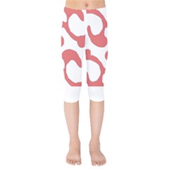 Abstract Pattern Red Swirl T- Shirt Abstract Pattern Red Swirl T- Shirt Kids  Capri Leggings  by maxcute