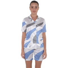 Abstract Pattern T- Shirt Abstract Pattern 4 Satin Short Sleeve Pajamas Set by maxcute