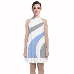 Abstract Pattern T- Shirt Abstract Pattern 4 Velvet Halter Neckline Dress  by maxcute