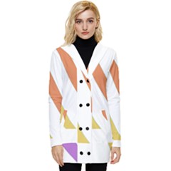 Abstract Pattern T- Shirt Abstract Pattern 6 Button Up Hooded Coat  by maxcute