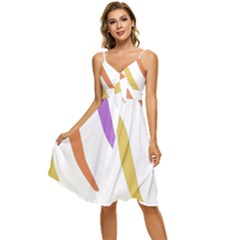 Abstract Pattern T- Shirt Abstract Pattern 6 Sleeveless Tie Front Chiffon Dress by maxcute