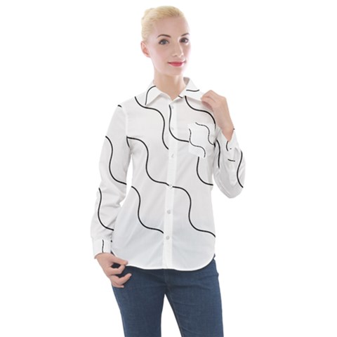 Abstract Pattern T- Shirt Abstract Pattern T- Shirt Women s Long Sleeve Pocket Shirt by maxcute