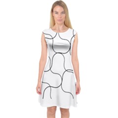 Abstract Pattern T- Shirt Abstract Pattern2 Capsleeve Midi Dress