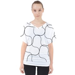 Abstract Pattern T- Shirt Abstract Pattern2 V-neck Dolman Drape Top by maxcute