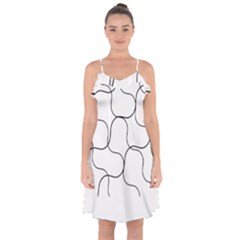 Abstract Pattern T- Shirt Abstract Pattern2 Ruffle Detail Chiffon Dress by maxcute