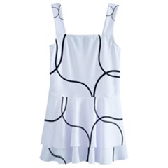 Abstract Pattern T- Shirt Abstract Pattern2 Kids  Layered Skirt Swimsuit