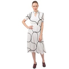 Abstract Pattern T- Shirt Abstract Pattern2 Keyhole Neckline Chiffon Dress by maxcute