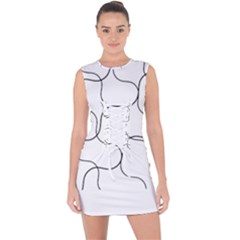 Abstract Pattern T- Shirt Abstract Pattern2 Lace Up Front Bodycon Dress by maxcute