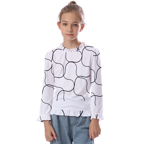 Abstract Pattern T- Shirt Abstract Pattern2 Kids  Frill Detail Tee by maxcute