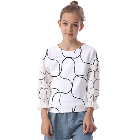 Abstract Pattern T- Shirt Abstract Pattern2 Kids  Cuff Sleeve Top by maxcute