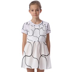 Abstract Pattern T- Shirt Abstract Pattern2 Kids  Short Sleeve Pinafore Style Dress by maxcute