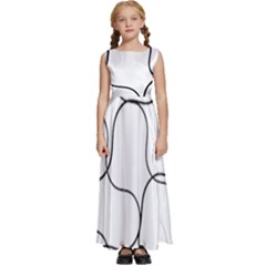 Abstract Pattern T- Shirt Abstract Pattern2 Kids  Satin Sleeveless Maxi Dress by maxcute