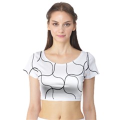 Abstract Pattern T- Shirt Abstract Pattern2 Short Sleeve Crop Top by maxcute