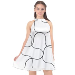 Abstract Pattern T- Shirt Abstract Pattern2 Halter Neckline Chiffon Dress  by maxcute