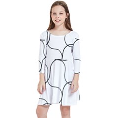 Abstract Pattern T- Shirt Abstract Pattern2 Kids  Quarter Sleeve Skater Dress by maxcute