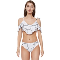 Abstract Pattern T- Shirt Abstract Pattern2 Ruffle Edge Tie Up Bikini Set	 by maxcute