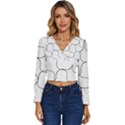 Abstract Pattern T- Shirt Abstract Pattern2 Long Sleeve V-Neck Top View1