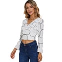 Abstract Pattern T- Shirt Abstract Pattern2 Long Sleeve V-Neck Top View2