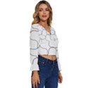 Abstract Pattern T- Shirt Abstract Pattern2 Long Sleeve V-Neck Top View3