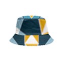 Abstract Pattern T- Shirt Hourglass Pattern  Sunburst Tones Abstract  Blue And Gold  Soft Furnishing Inside Out Bucket Hat (Kids) View1