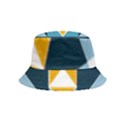 Abstract Pattern T- Shirt Hourglass Pattern  Sunburst Tones Abstract  Blue And Gold  Soft Furnishing Inside Out Bucket Hat (Kids) View2