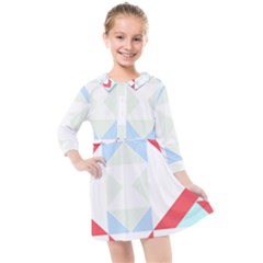 Abstract Pattern T- Shirt Hourglass Pattern  Urban Tones Abstract  Blue And Red  Soft Furnishings 4 Kids  Quarter Sleeve Shirt Dress