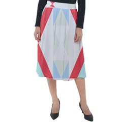 Abstract Pattern T- Shirt Hourglass Pattern  Urban Tones Abstract  Blue And Red  Soft Furnishings 4 Classic Velour Midi Skirt  by maxcute