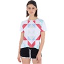 Abstract Pattern T- Shirt Hourglass Pattern  Urban Tones Abstract  Blue And Red  Soft Furnishings 4 Open Back Sport Tee View1