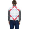 Abstract Pattern T- Shirt Hourglass Pattern  Urban Tones Abstract  Blue And Red  Soft Furnishings 4 Men s Short Button Up Puffer Vest	 View4