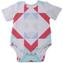 Abstract Pattern T- Shirt Hourglass Pattern  Urban Tones Abstract  Blue And Red  Soft Furnishings 4 Baby Short Sleeve Bodysuit View1