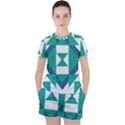 Abstract Pattern T- Shirt Hourglass Pattern Women s Tee and Shorts Set View1